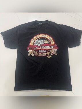 Vintage 2001 Sturgis Rally T Shirt L Black Hills Motor Classic Biker Motorcycle